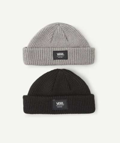 CategoryModel (8821756067982@179)  - PACK OF 2 BEANIES, BLACK AND GREY