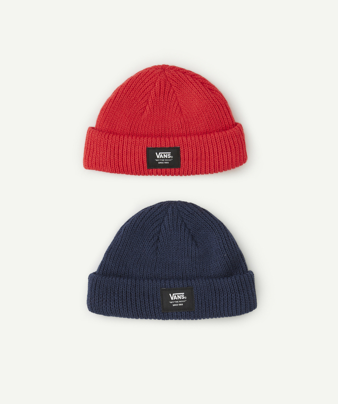   - PACK OF 2 LITTLE GROM BEANIES, RED AND BLUE