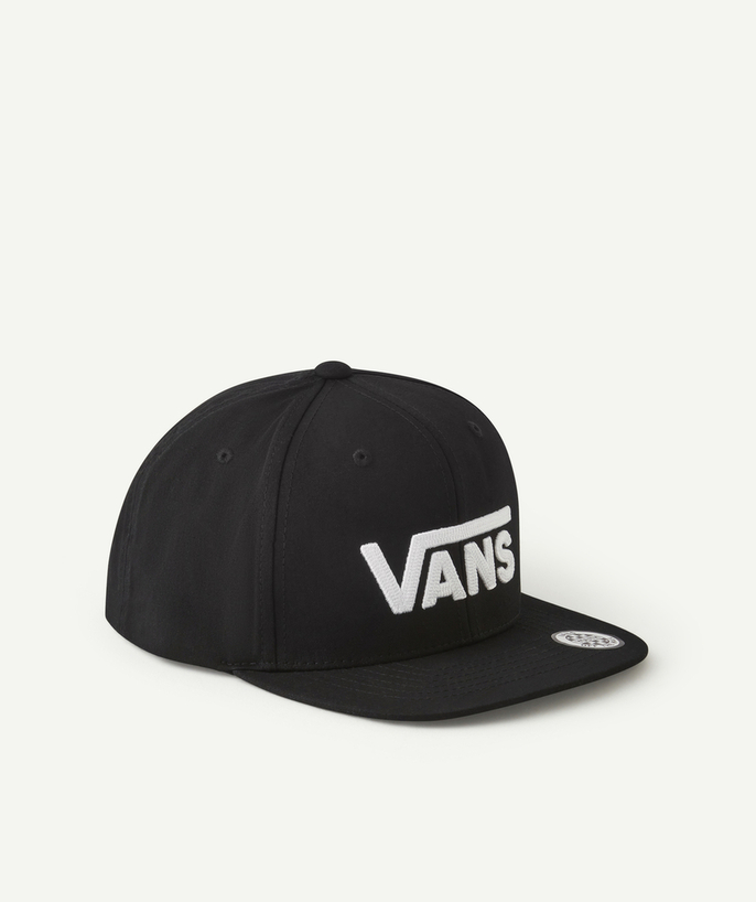   - CASQUETTE DROP V NOIRE LOGO BRODÉ BLANC