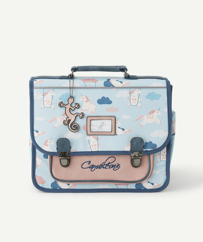 CategoryModel (8825060753550@16)  - TURQUOISE RETRO UNICORN SCHOOL BAG 35 CM