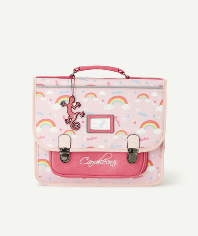 CategoryModel (8826175783054@225)  - PINK RETRO RAINBOW SCHOOL BAG 35 CM