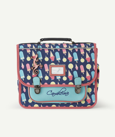 CategoryModel (8826175783054@225)  - RETRO NAVY ICE CREAM SCHOOL BAG 35 CM