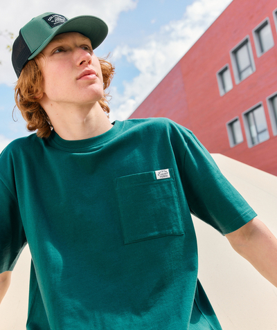 CategoryModel (8821770322062@708)  - t-shirt manches courtes garçon en coton bio vert forêt