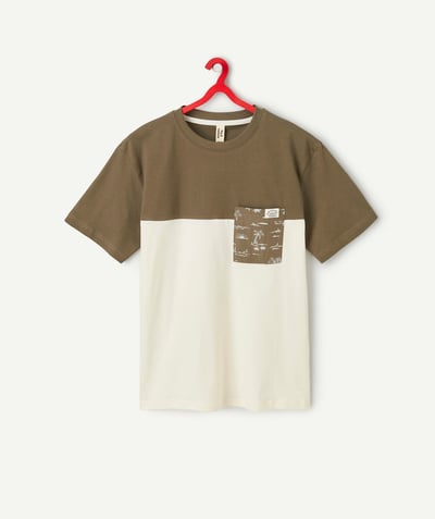 CategoryModel (8821770322062@708)  - t-shirt manches courtes garçon en coton bio bi colore arizona avec poche