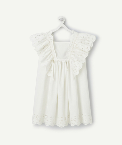 CategoryModel (8824503042190@76)  - robe manches courtes fille écru avec broderies anglaises