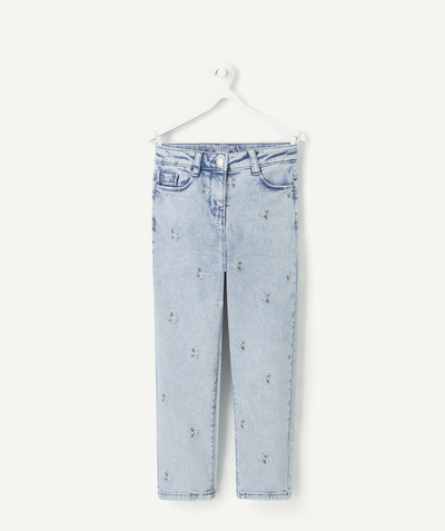 CategoryModel (8821758492814@160)  - Lichtblauwe jeans met bloemenprint voor meisjes