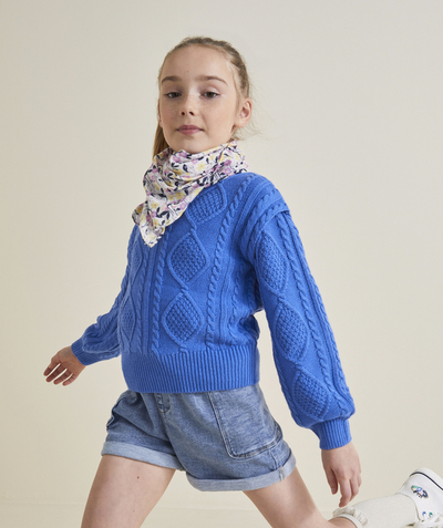 CategoryModel (8821758656654@396)  - PULL EN TRICOT FILLE EFFET DOUBLE MANCHES
