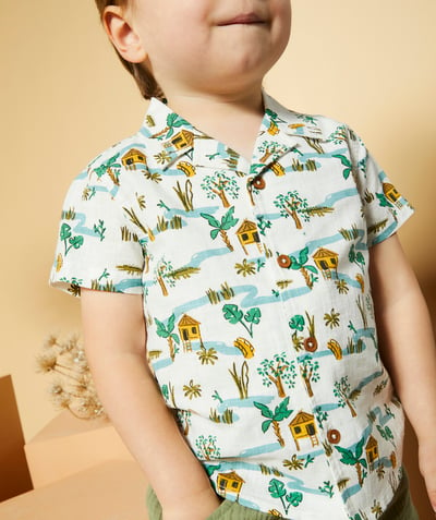 CategoryModel (8821754953870@332)  - chemise d'été manches courtes bébé garçon avec imprimé cabanes
