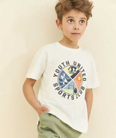 CategoryModel (8821761867918@265)  - T-shirt met korte mouwen voor jongens in biologisch katoen met een sportief ontwerp