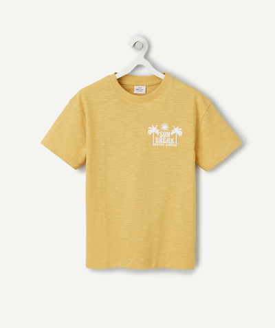 CategoryModel (8821761147022@6557)  - t-shirt manches courtes garçon en coton bio jaune thème soleil