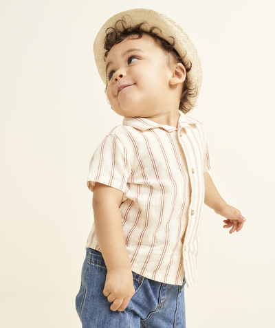 CategoryModel (8821756559502@125)  - chemise manches courtes bébé garçon en coton imprimé à rayures colorées