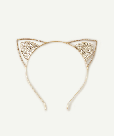 CategoryModel (8824928993422@14)  - SERRE-TÊTE FILLE AVEC OREILLES PAILLETÉES DE CHAT COULEUR DORÉES