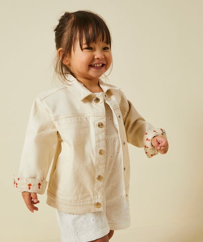 CategoryModel (8821752135822@53)  - ongeverfd jasje voor babymeisjes van gerecyclede vezels met bloemendetails