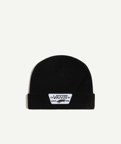 CategoryModel (8824535842958@18)  - MILFORD BLACK BEANIE WITH WHITE LOGO PATCH