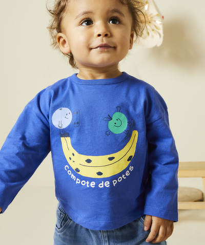 CategoryModel (8825518719118@5)  - T-SHIRT BÉBÉ GARÇON EN COTON BIO BLEU AVEC FRUITS