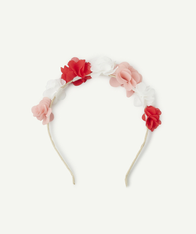 CategoryModel (8821759934606@624)  - hoofdband voor meisjes met roze, witte en rode bloemen