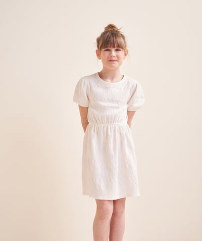 CategoryModel (8824765612174@121)  - robe tricot manches courtes fille en fibres recyclées écrue