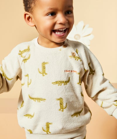 CategoryModel (8821755117710@284)  - sweatshirt van gerecyclede vezels met krokodillenprint voor babyjongens