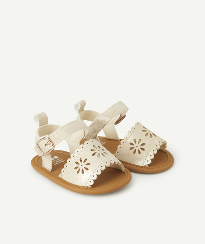 CategoryModel (8825715392654@8)  - CHAUSSONS STYLE SANDALES BÉBÉ FILLE COULEUR DORÉE AJOURÉS