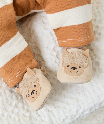 CategoryModel (8826076004494@13)  - beige baby jongens laarsjes met schapenvacht animatie