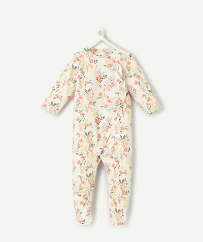 CategoryModel (8821753086094@7776)  - dors bien bébé fille en coton bio blanc imprimé à fleurs