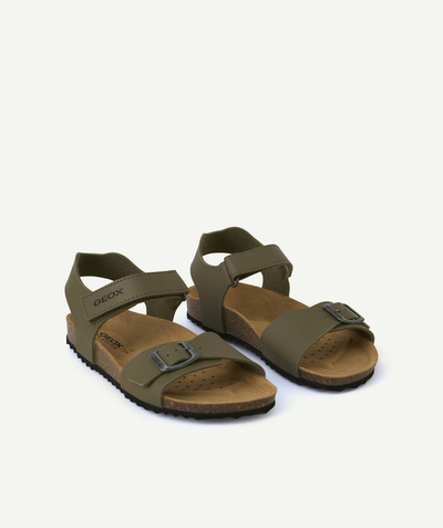 CategoryModel (8821762261134@706)  - ghita open sandalen voor jongens met groene klittenbandsluiting