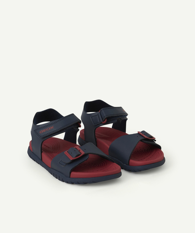 CategoryModel (8821762031758@61)  - fusbetto blauwe en rode open sandalen voor jongens met klittenbandsluiting