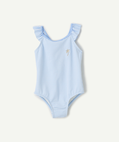 CategoryModel (8824109760654@36)  - maillot de bain 1 pièce bébé fille en fibres recyclées à rayures bleu et blanc