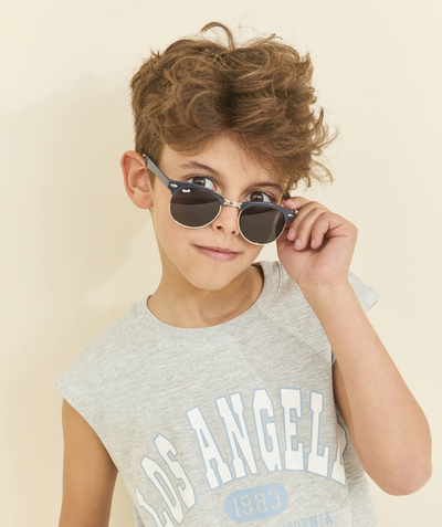 CategoryModel (8825060655246@13)  - lunettes de soleil garçon noires et couleur argentée