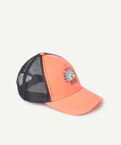 CategoryModel (8824437833870@1452)  - neon oranje jongenspet met surfthema