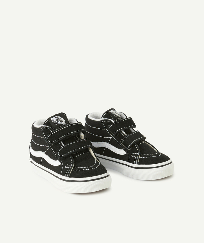   - baskets montantes à scratchs bébé noir et blanc td sk8-hi