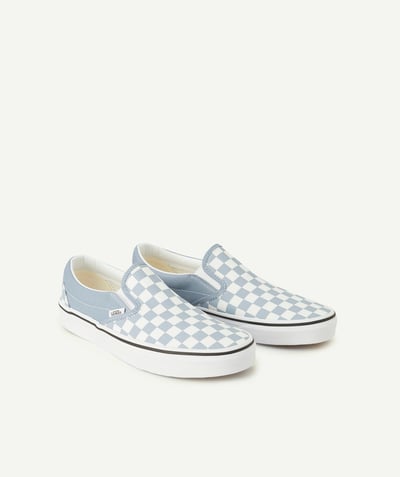 CategoryModel (8824765415566@17)  - chaussures classic slip-on ado imprimé checkerboard bleu ciel