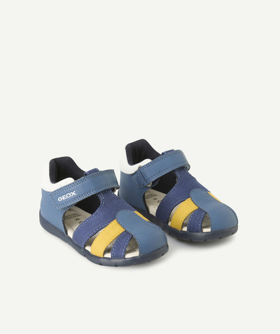 CategoryModel (8821755609230@10843)  - gele en blauwe elthan sandalen met klittenbandsluiting voor babyjongens