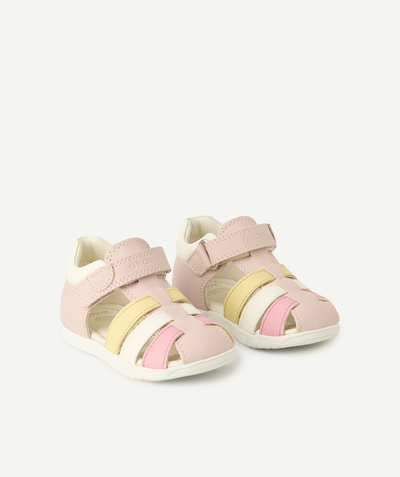 CategoryModel (8821752987790@12274)  - macchia roze geel en wit klittenband baby meisjes sandalen
