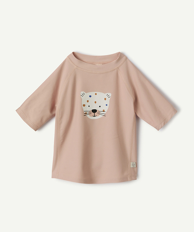 CategoryModel (8825060655246@19)  - T-SHIRT MANCHES COURTES BÉBÉ FILLE ANTI-UV ROSE AVEC MOTIF LÉOPARD