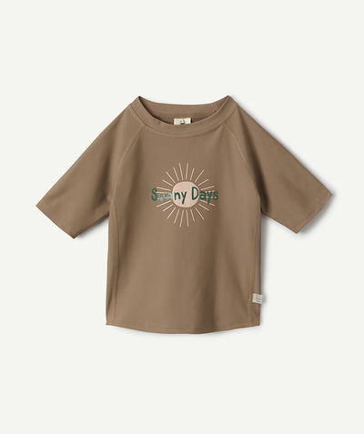 CategoryModel (8825421004942@91)  - T-SHIRT MANCHES COURTES BÉBÉ FILLE ANTI-UV MARRON AVEC MOTIF SOLEIL