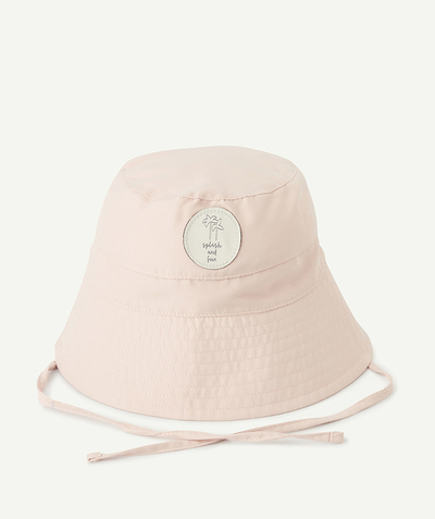 CategoryModel (8821758361742@10156)  - BOB ANTI-UV BÉBÉ FILLE ROSE AVEC CORDONS