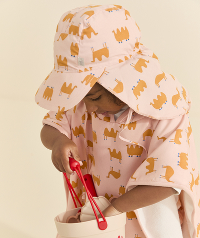 CategoryModel (8821758361742@10156)  - CASQUETTE ANTI-UV BÉBÉ FILLE ROSE AVEC IMPRIMÉ ANIMAUX