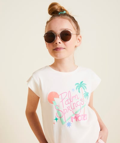 CategoryModel (8821758165134@2973)  - T-shirt met korte mouwen van biologisch katoen voor meisjes, thema palm lente