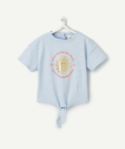 CategoryModel (8821752004750@3043)  - blauw t-shirt met gouden en glitterboodschap voor babymeisjes