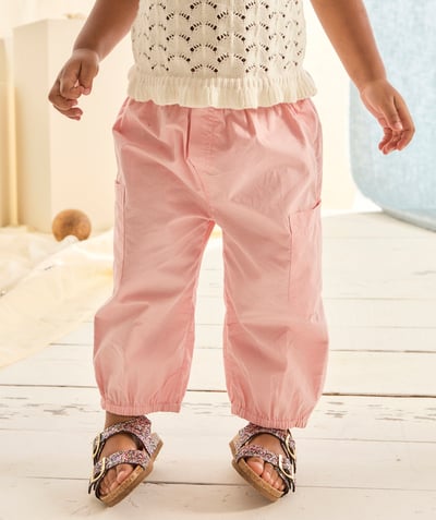 CategoryModel (8821752004750@3043)  - pantalon large cargo bébé fille ultra léger rose