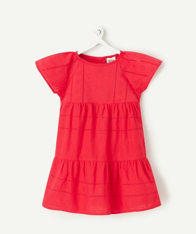 CategoryModel (8821752463502@361)  - rood geborduurd jurkje met korte mouwen voor babymeisjes