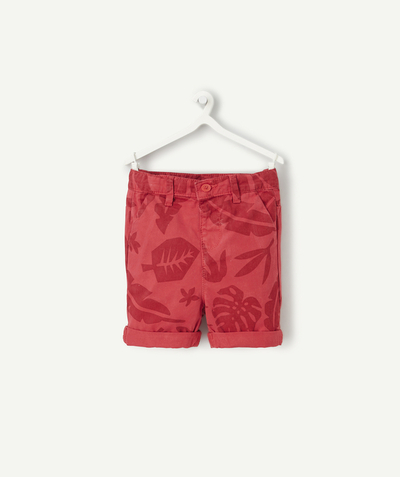 CategoryModel (8821755281550@120)  - rode chino bermuda tropische print voor babyjongens