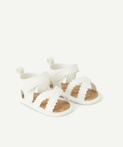 CategoryModel (8821752987790@12291)  - chausson stylé sandales bébé fille blanches