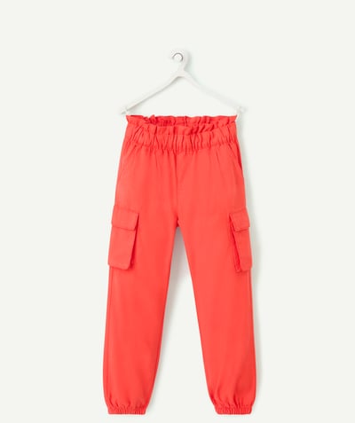 CategoryModel (8824503042190@76)  - pantalon cargo fille en coton bio rouge