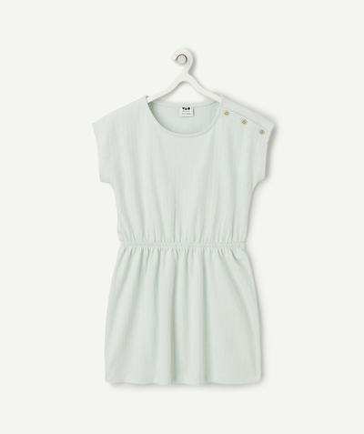 CategoryModel (8821760065678@125)  - robe manches courtes fille en coton bio vert pâle