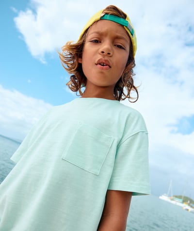 CategoryModel (8821761147022@6557)  - t-shirt manches courtes garçon en coton bio vert pastel