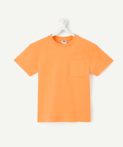 CategoryModel (8821761441934@2226)  - Jongens-T-shirt met korte mouwen in oranje biokatoen