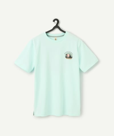 CategoryModel (8821765898382@978)  - t-shirt manches courtes garçon en coton bio bleu pastel avec motif los angeles