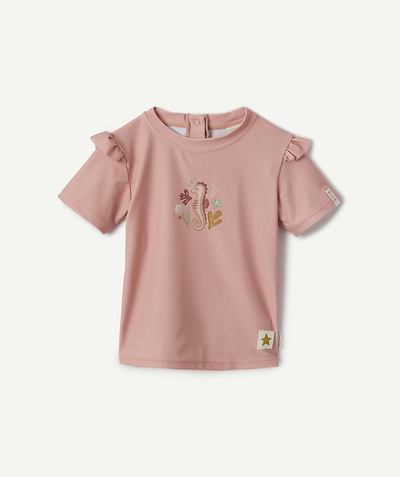 CategoryModel (8821769535630@149)  - t-shirt de bain manches courtes bébé fille rose avec volants